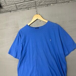 Polo Ralph Lauren Mens Blue Cotton T Shirt Crew Neck Short Sleeve Size L